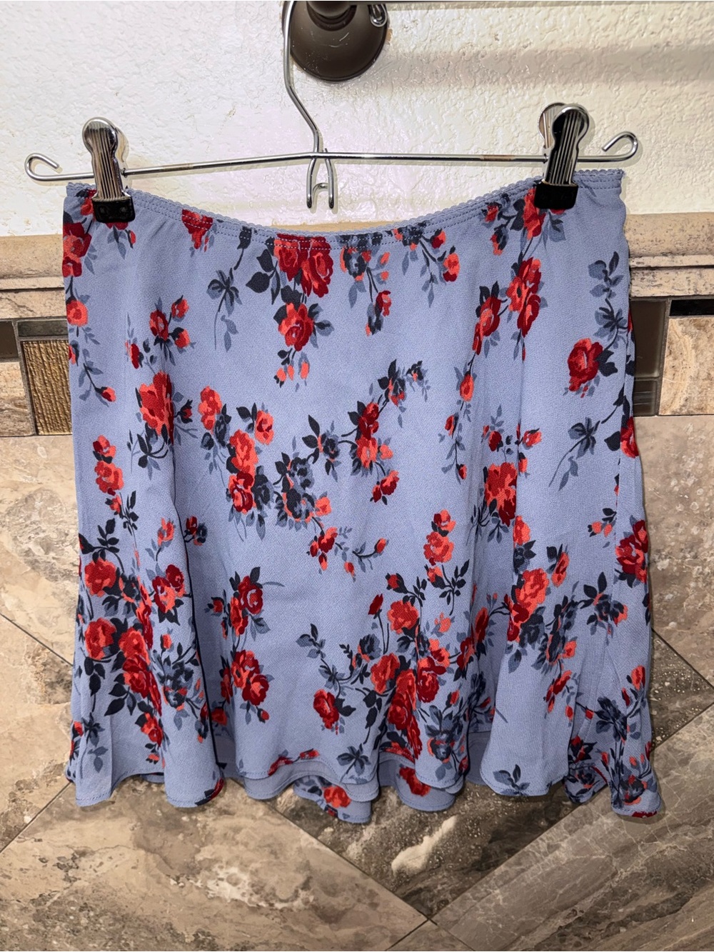 Reformation floral mini skirt